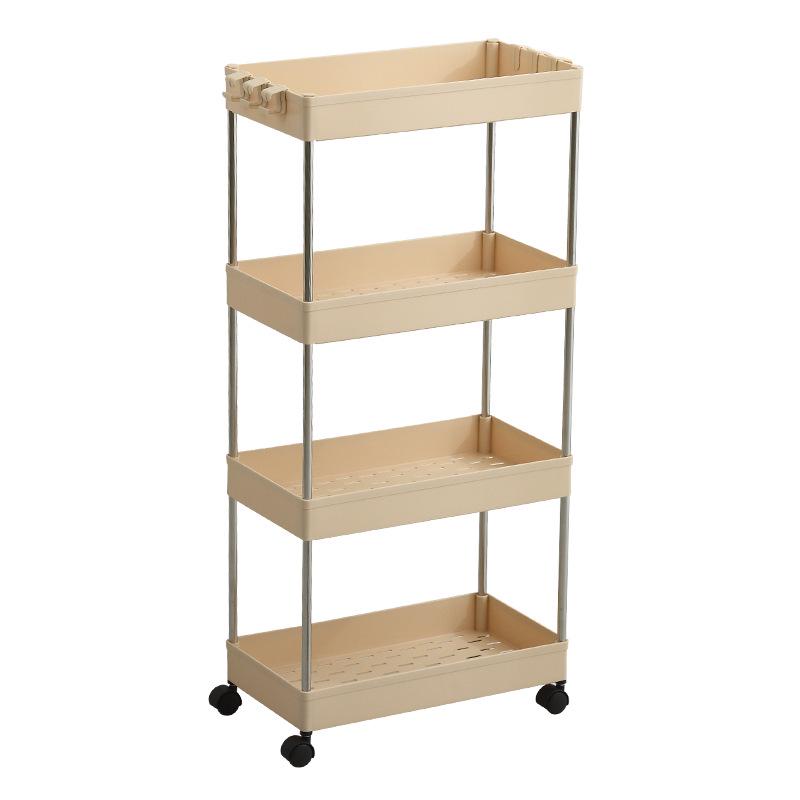 Bathroom & Kitchen Multi-layer Floor-standing Storage Trolley Shelf