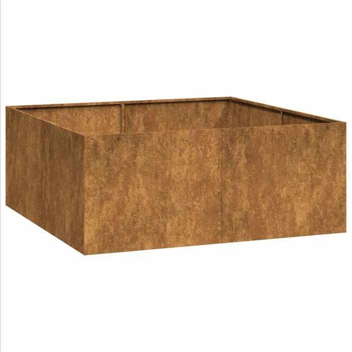 VidaXL Jardinière rouillé 100x100x40 cm acier inoxydable, pot de fleurs, support de plantes, lit surélevé, support de 860821