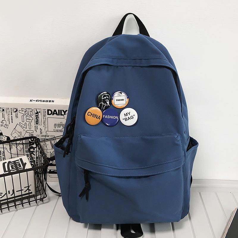 Male and Female Students Schoolbags Primary School Students Solid Color Junior High School Students Backpacks