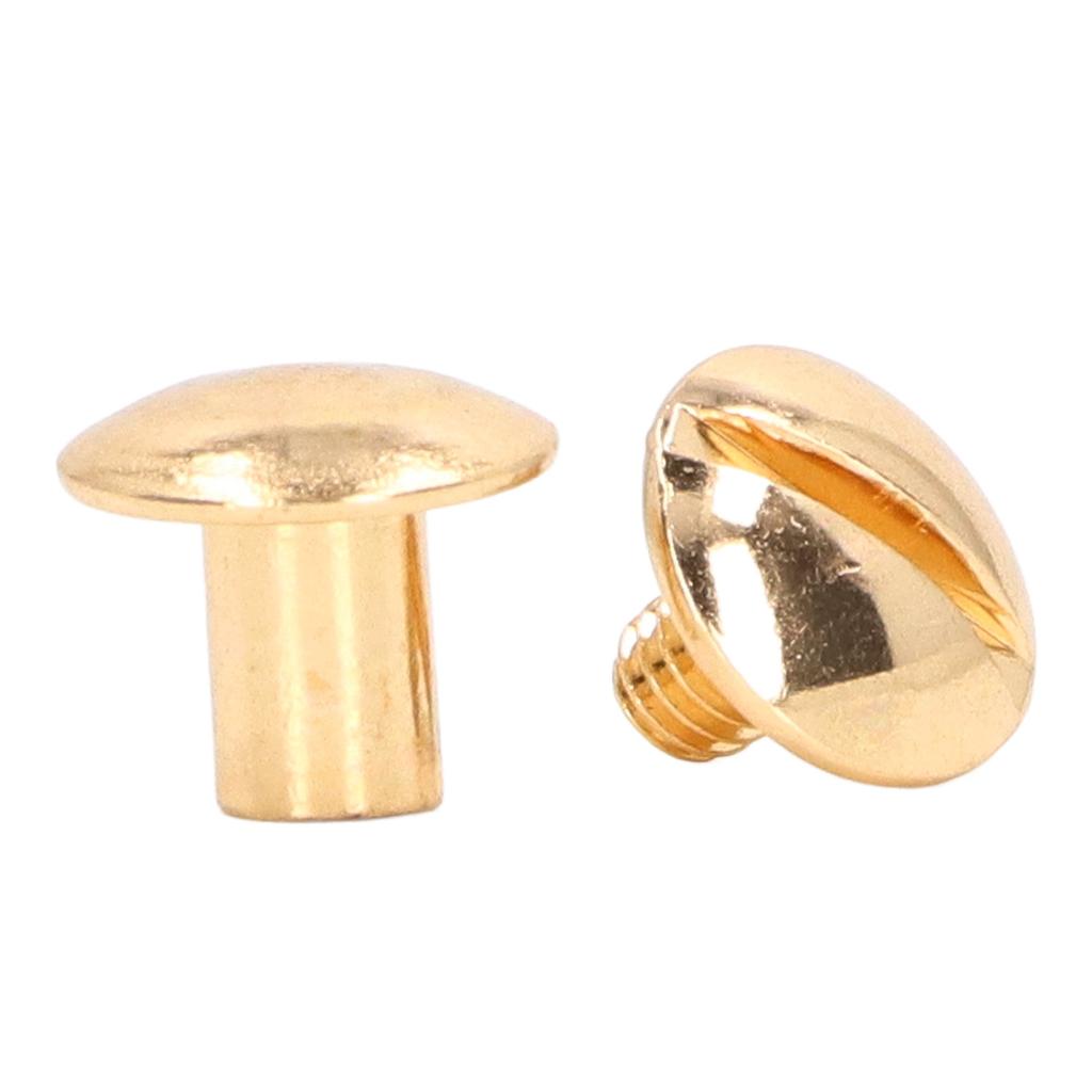 200 Sett Bokbindingsskrue Jevnt Belegg Buede Overflater Messing Elektroplettering Behandling Chicago