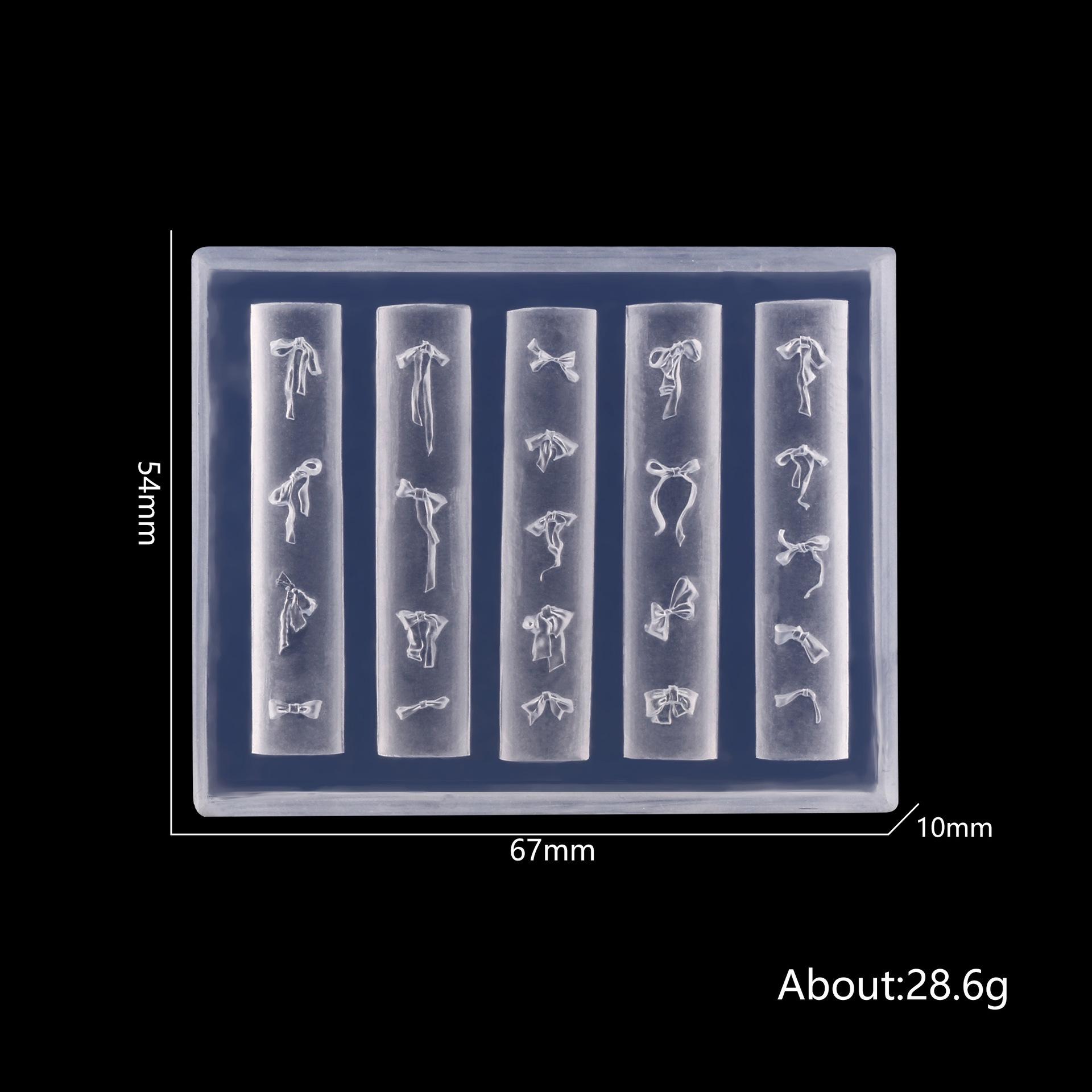3D Silicone Mold for Embossed Bow Nail Art and Resin Decoration