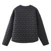 Women's Fashion Autumn Winter Heart Padded Jacket Women O Neck Long Sleeve Pocket Versatile Female Coat
