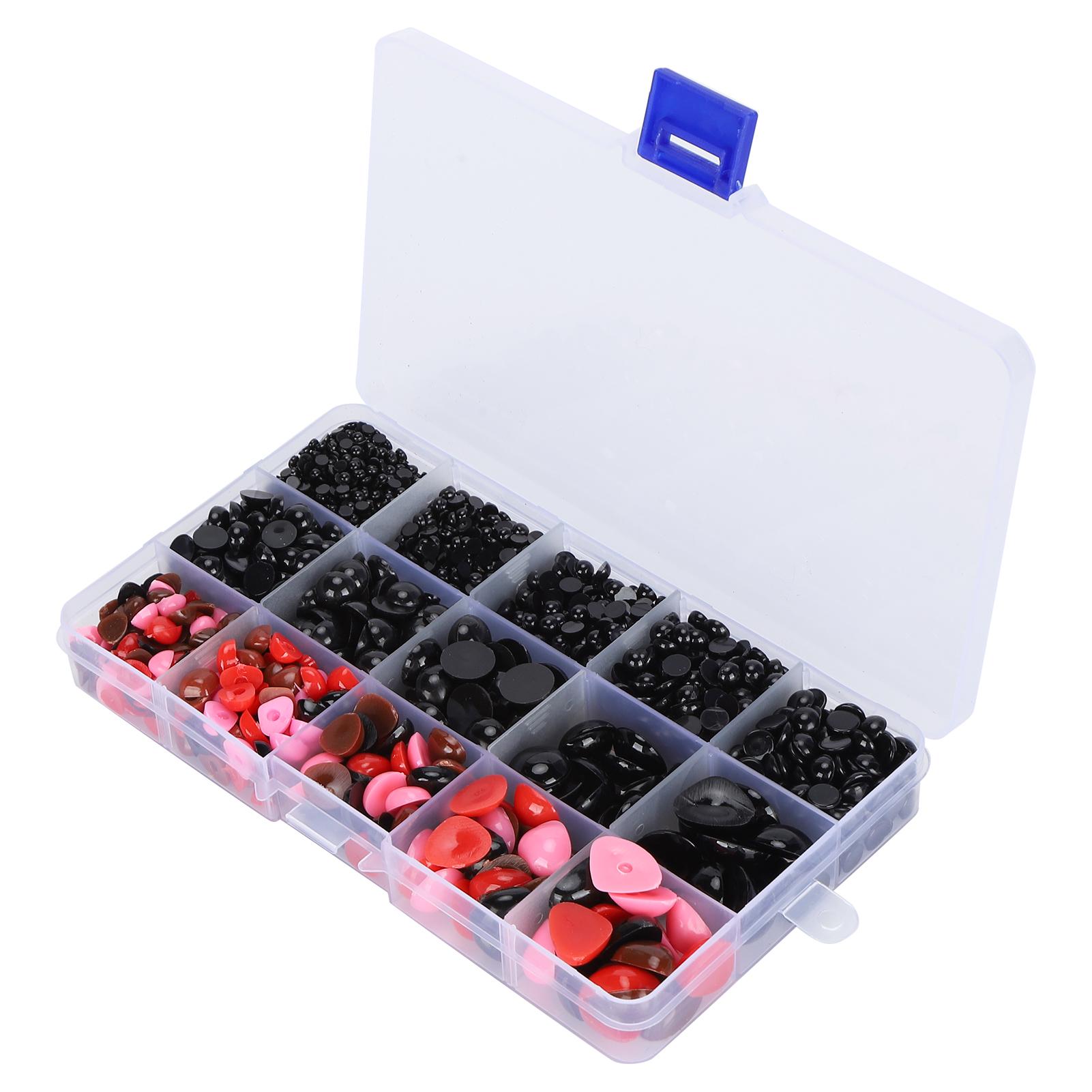 

2575Pcs Plastic Eyes and Noses Pack Safety DIY Craft Kit Set with A Storage Box for Toy DollMulticolor