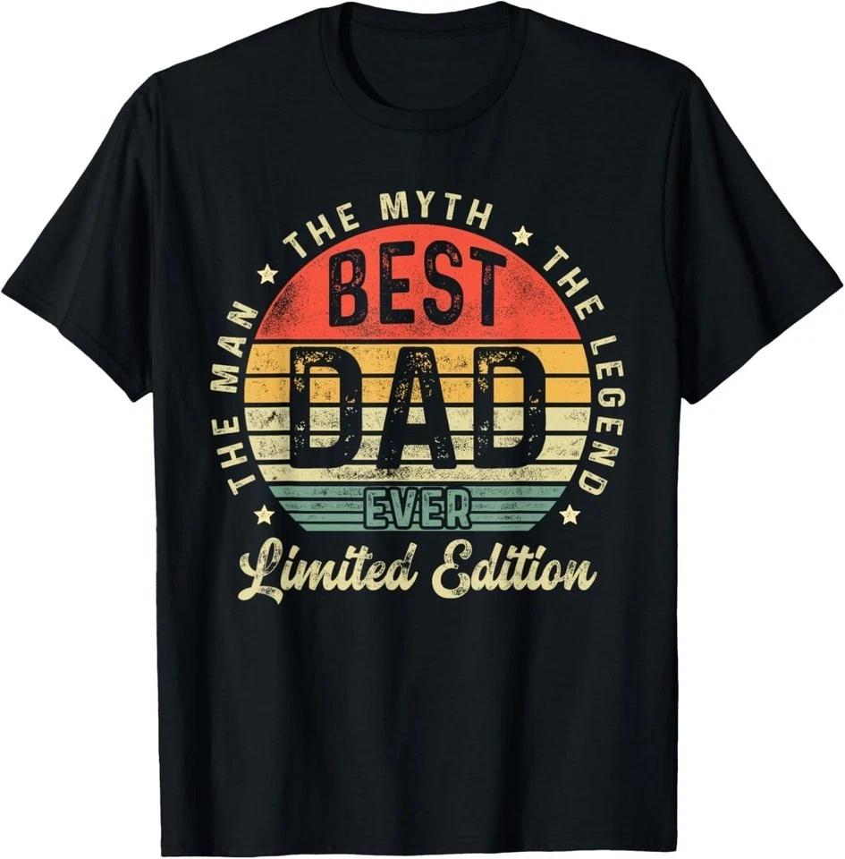 Best Dad Ever Retro Vintage Father s Day Gift Father Dad T-Shirt UNISEX 2XL