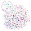 500Pcs 7 Colors Acrylic Letter Beads A Z Round Alphabet Beads for DIY Bracelet Necklace