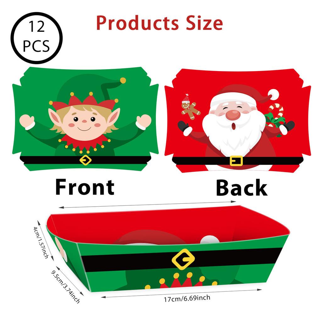 

Christmas Party Food Box With Santa Pattern For Holiday Event Decorations SantaFrie
