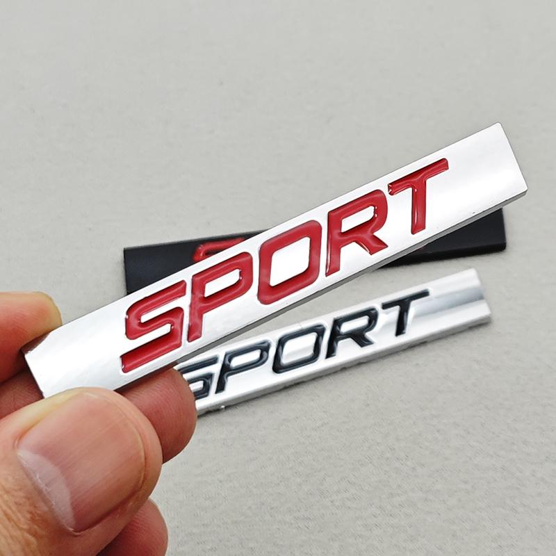 3D Metal Car Sticker Sport Logo Square Bar Rear Trunk Badge Emblem For VW New Jetta Bora Lavida Honda Auto Refitting Accessories