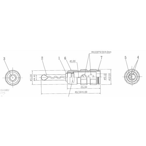 ONKODO BP-208B Unpainted, Unplated BFA Type Banana Plugs (Phosphor Bronze) (4 Pieces)