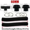 60mm 75mm Car Air Diesel Heater 2x Air Outlet Vent + 1x Valve Flap Outlet + 2x Warm Duct Pipe + 5x Clamp For Webasto Eberspacher