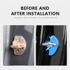 ALX1 4Pcs Stainless Steel Car Door Lock Buckle Cover Accessories For Tesla Model-3 Model-S Model-X Model-Y Cybertruck Roadster SpaceX