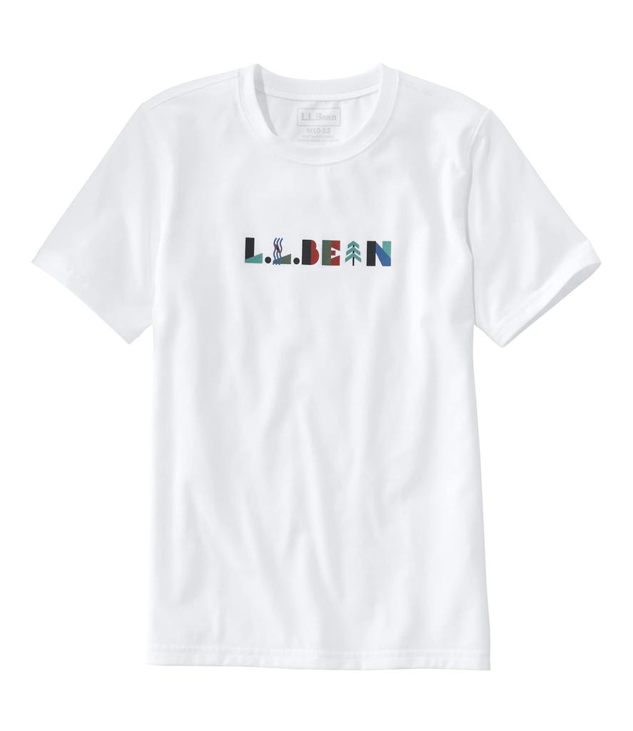 Graphic Big Size 1000127849 L.L.Bean Kids' Tee, Kids, M, White/L.L.Bean, White,