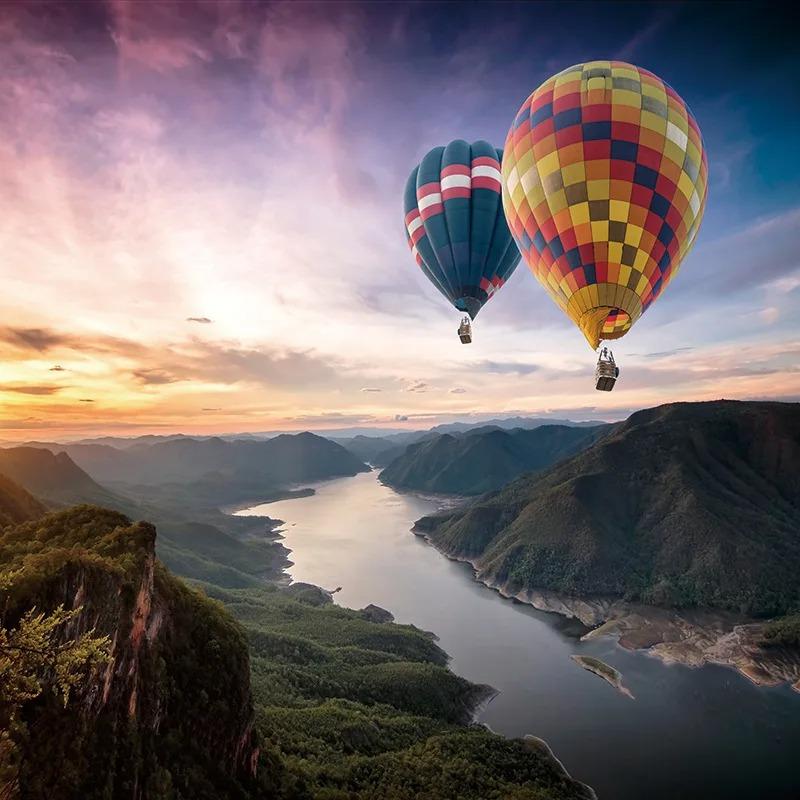 Воздушный шар с изображением вершины горы — фото 7