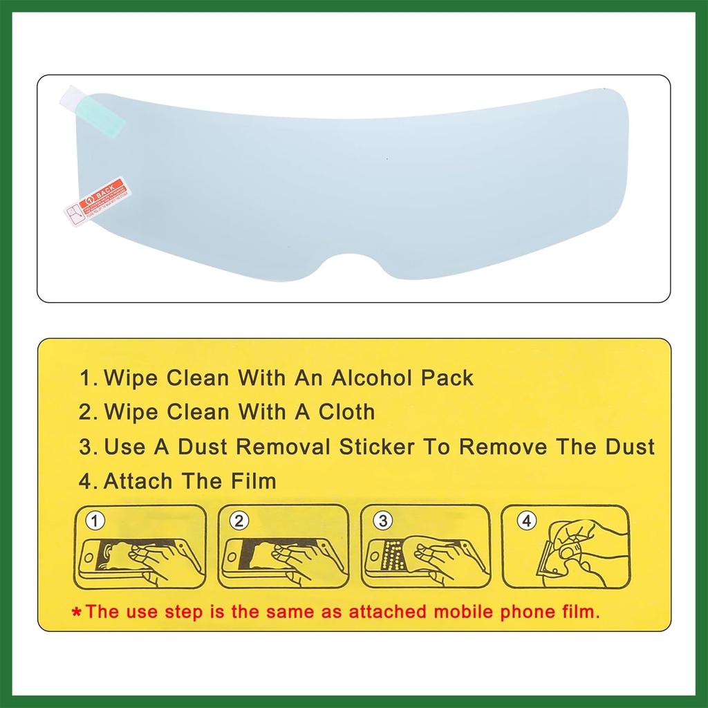 Motoforti 3pcs 9.65"x2.87" Anti Fog Film for Motorcycle Helmet Universal Anti Fog Shield Film Lens Sticker Durable Nano Coating Sticker Film Helmet