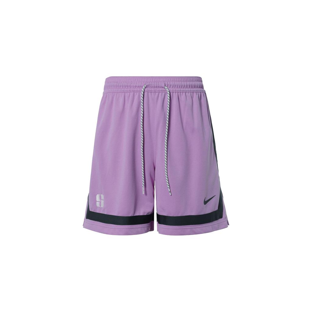 Nike Sportovní ležérní stahovací šňůrka pruhované střední pas volné rychleschnoucí rovný střih pohodlné prodyšné basketbalové kalhoty dámské kalhoty FB8426-532