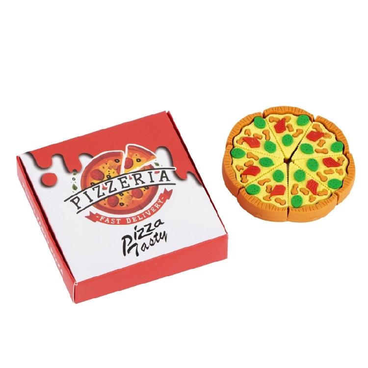 

8PCS Creative Pizza Shape Eraser Cartoon Rubber Pencil Eraser For Student Children Classroom Game Reward School Supplies 1