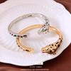 European and American Environmentally Friendly High-grade Fine-polished Copper Zircon Leopard Bracelet, The Opening Can Be Adjusted