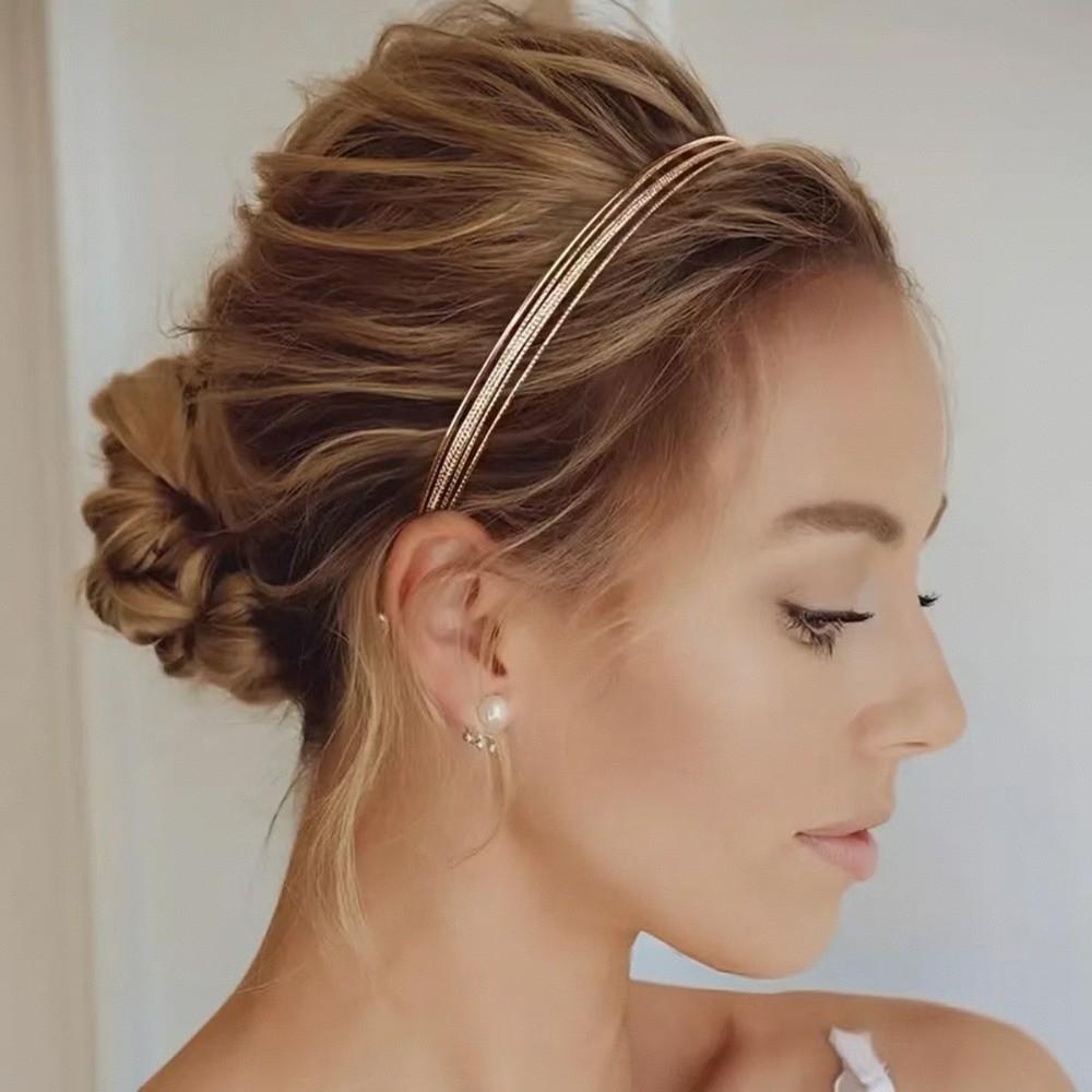 Adjustable Thin Headbands Metal Head Hoop Elegant Hair Band Girls