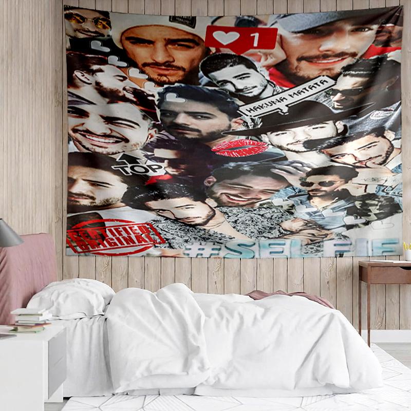1PC Maluma Fashion Collaboration Tapestry Accessories Playroom Tapestry, for Bedroom,Livingroom, Dormitory Room Wall Decor Fan Birthday Gifts
