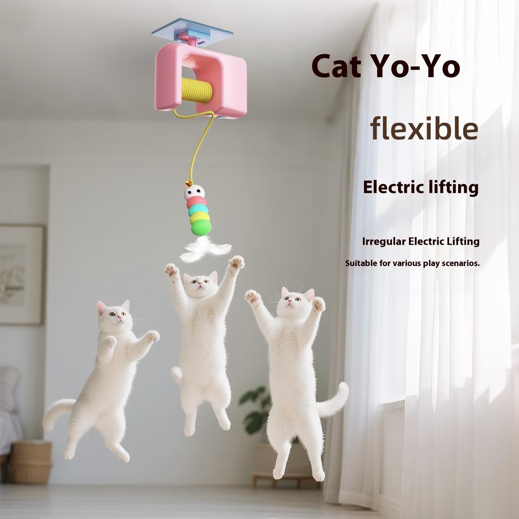 The New Cat Toy Self-hi To Relieve Boredom Cat Yo-yo Toy Consumes Physical Strength Electric Cat Toy