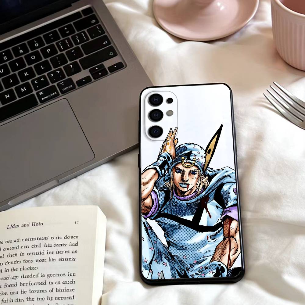 J-Johnny Joestar of the J-Jojo Phone Case For Samsung S25,24,23,22,30,21,10,9,Ultra,Plus,Lite,FE,4,5 G Soft Black Case
