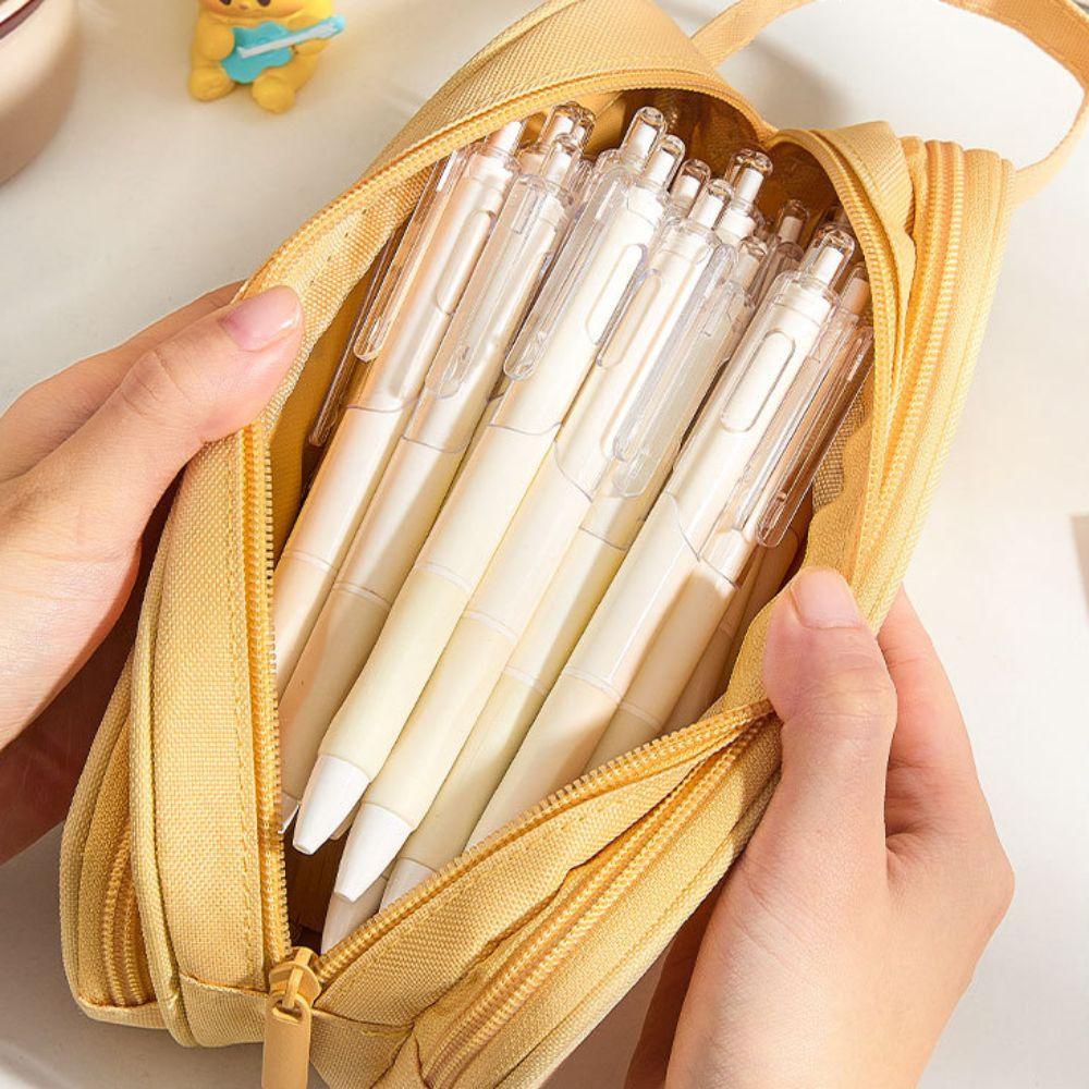 Large Capacity Candy Colored Pencil Bag Dopamine Pencil Case Stationery Storage Bag  Students