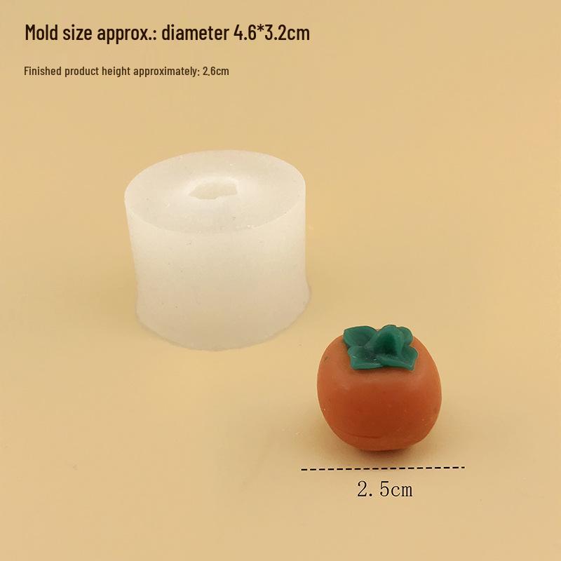 Mini silikonová forma na svírání nosu kaki pro DIY výrobu čokolády a pryskyřice