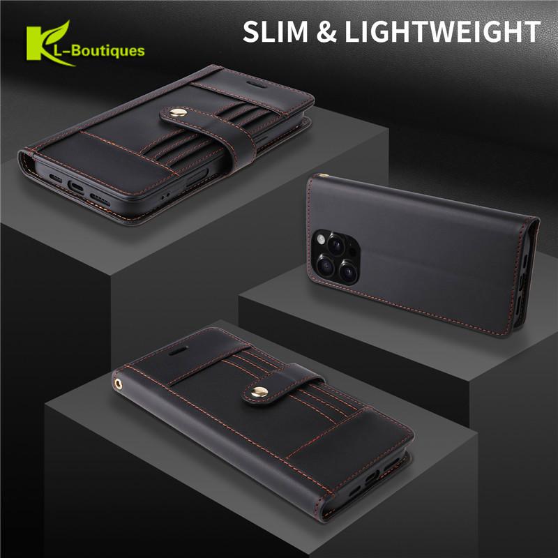 Clamshell Leather Wallet Case For SONY Xperia 1 VII 10 VI 5 IV III V Flip Cover Phone Cases all-inclusive Outside 6 Card slot