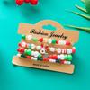 4pcs/set Santa Christmas Beads Bracelets Christmas Tree Christmas Jewelry  Gift
