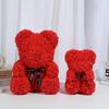 Artificial Flowers 25cm Rose Bear Girlfriend Anniversary Christmas Valentine's Day Gift Birthday Present For Wedding Party