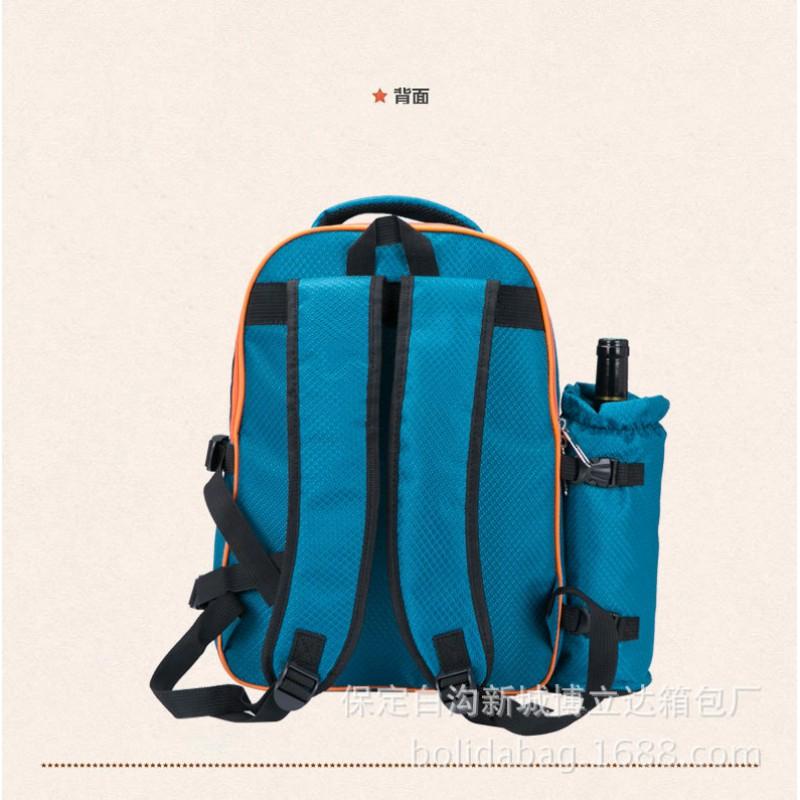 Insulated Picnic Cooler Bag With Cutlery Set Outdoor Travel Lunch Oxford Fabric Portable 20-35L