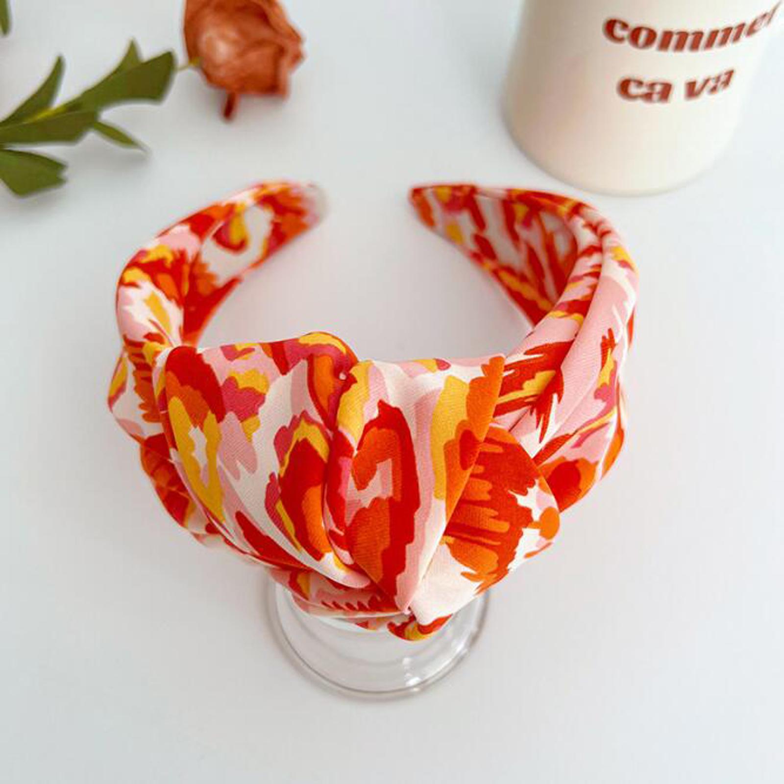 

PROLY Новая Мода Повязка на Голову для Женщин Сверхразмерная Широкая Боковая Повязка Камуфляжная Яркая Ткань Тюрбан Аксессуары для Волос для Взрослых