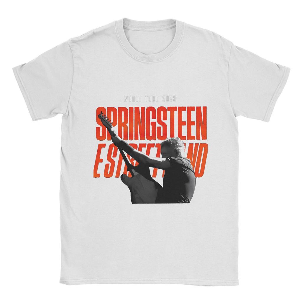 Casual Vintage Heavy Metal   T-Shirts for Men Crew Neck Pure Cotton T Shirts Bruce Springsteens Short Sleeve Tees Unique Clothes