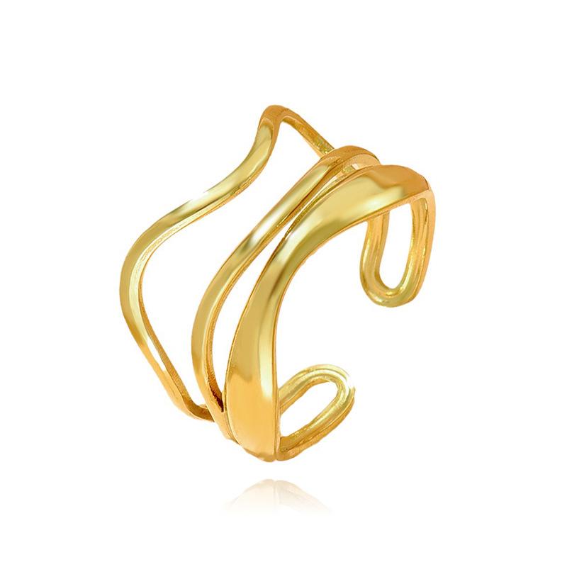 Titanium Steel Multi-Layer Adjustable Stacking Ring for Women