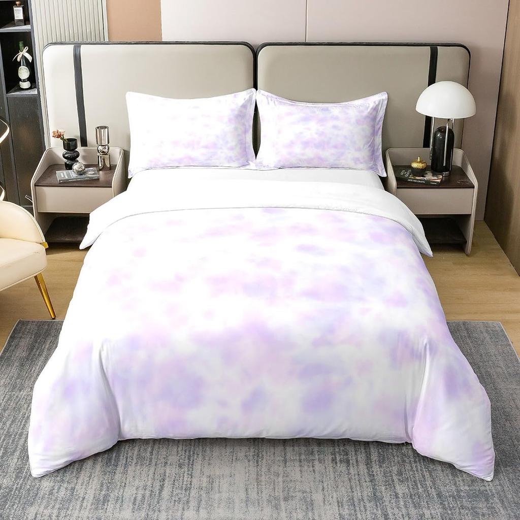 Tie Dye Floral Duvet Cover Queen King Size Watercolor Art Bohemian Psychedelic Bedding Quilt Cover 3 Pcs With 2 Pillowcases