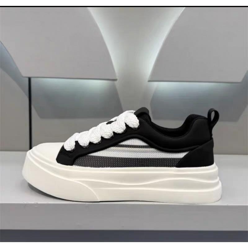 Summer Breathable Board Shoes Men's 2025 New Thick-soled Invisible Inner Height Increase Men's Casual Sports Versatile Trendy Shoes