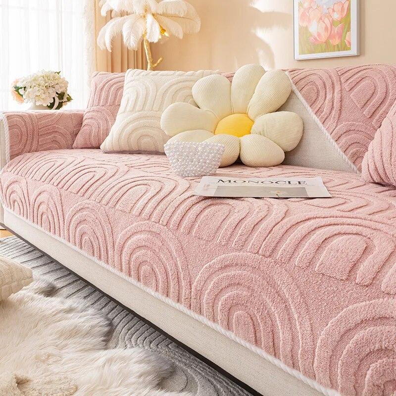 New Embossing Sofa Couch Covers Pets Kid Mat Modern Anti-slip Sofas Towel for Living Room Slipcover Sofa Protector Blanket