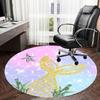 1PC Mermaid Tail Starfish Non-Slip Floor Round carpet, Office, family, bedroom, Large Area Rug Indoor Rugs, Vibrant Colors-Z0482