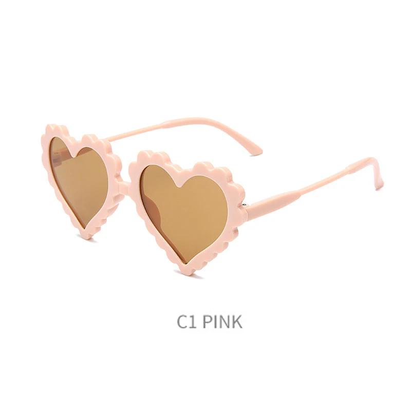 Heart Love Shaped Sun Glasses Glasses for Children Boys Girls UV400 Eye Protection Sunglassese Summer Outdoor Beach Adorable Eyewear for Kid
