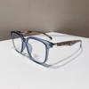Women Fashion Glasses Frame Vintage Frames Men Retro Square Imitation Wood Grain Legs Spectacles