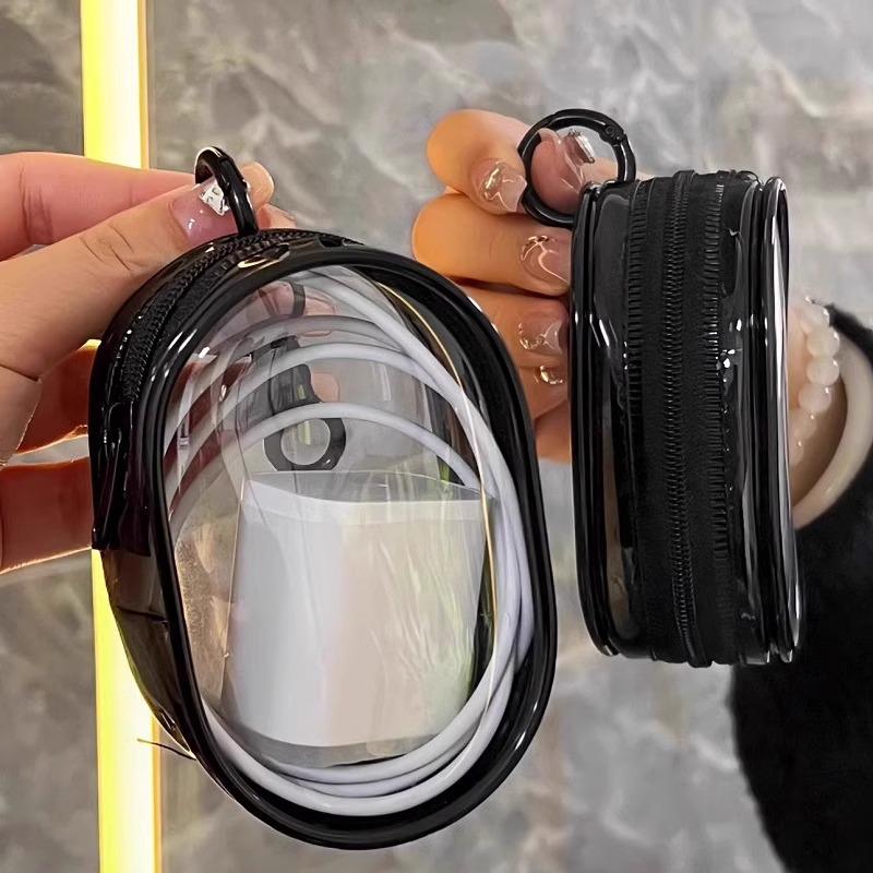 Transparent Portable Mini Storage Box for Cables and Headphones