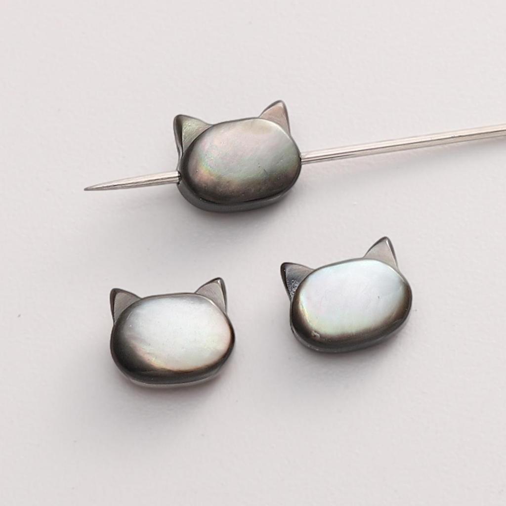 Natural Shell Rabbit Cat Head Beads For DIY Necklace Bracelet Earrings Jewelry Making