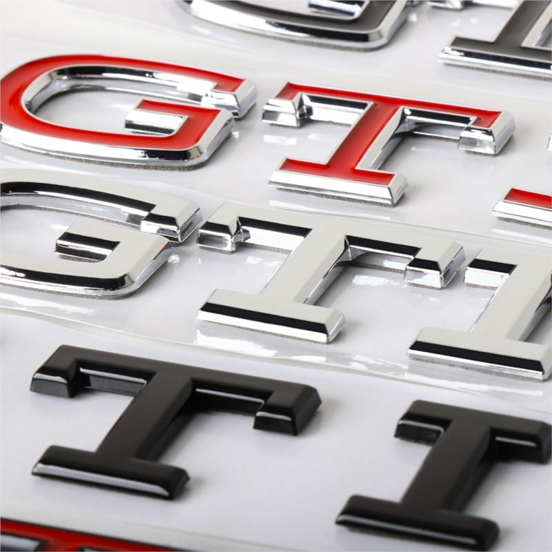 AABLG1 3D ABS GTI Buchstaben Emblem Aufkleber Auto Styling Karosserie Kofferraum Abzeichen Aufkleber Dekoration Auto Modifikation Zubehör Für Volkswagen VW