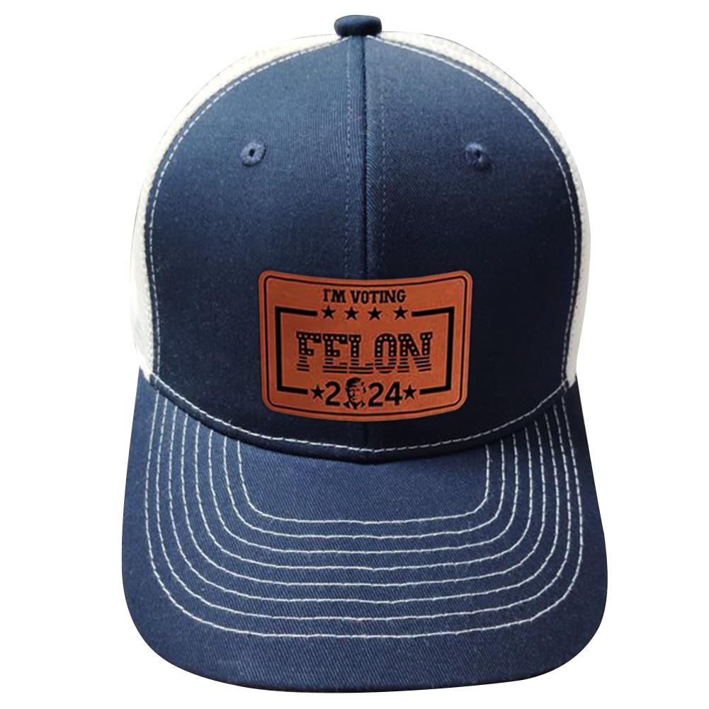 Trump  Baseball Cap Peaked Cap with Snapback Enclosure Political Dad Hat I'm Voting Felon American Patriot Hat for Men Women