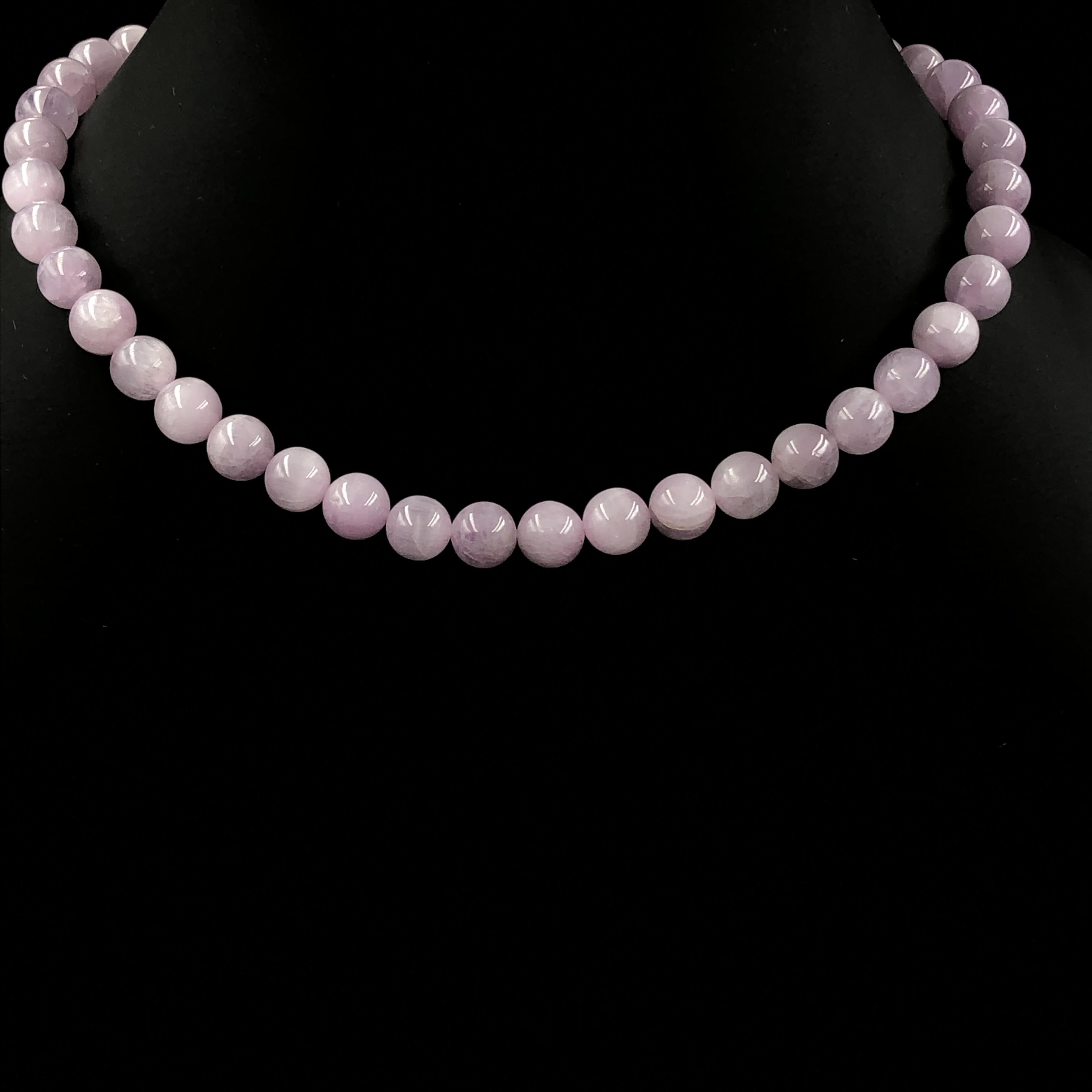 8 мм Натуральный Розовый Кунцит Камень Круглые Бусины Украшения Ручной Работы Чокер Красивое Ожерелье 17-20  Для Свадебного Подарка 8BN-63