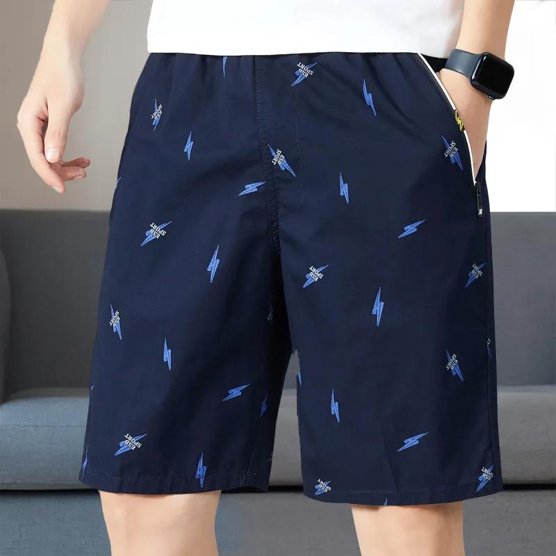 Men's Summer Shorts Cotton Knee Beach Pants Golf Plaid Zipper Pocket Y2K Swim Beach Relaxed Fit Jogger Shorts