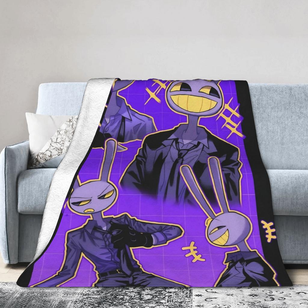 J-Jaxs Cool Purple Rabbit Coral Fleece Plush Throw Blankets Blankets for Bedding Couch Lightweight Plush Thin Quilt