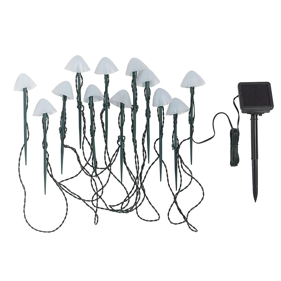 Solar Mushroom Fairy String Lights 20/30/50 LED Mini Mushroom Solar Lights Outdoor Waterproof Solar Mushroom Pathway Lights