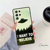 Alien Martian Humans Arent Real phone case For Samsung Galaxy S24 S25 S23 S22 Ultra Note 10 20 Plus S20 S21 FE Cover