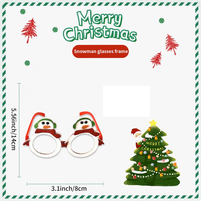 Christmas Decorations,Christmas Glasses for Children,Christmas Ornaments 2024,Santa Claus,Snowman Antlers Glasses Frames