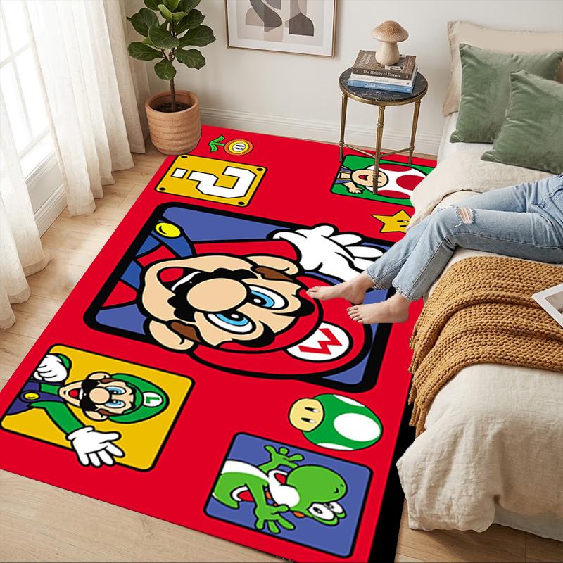Super Mario Bros Living Room Nonslip Area Rug Soft Carpet For Bedroom Game Playroom Sofa Office Home Decor Doormat Christmas Gift C9291453